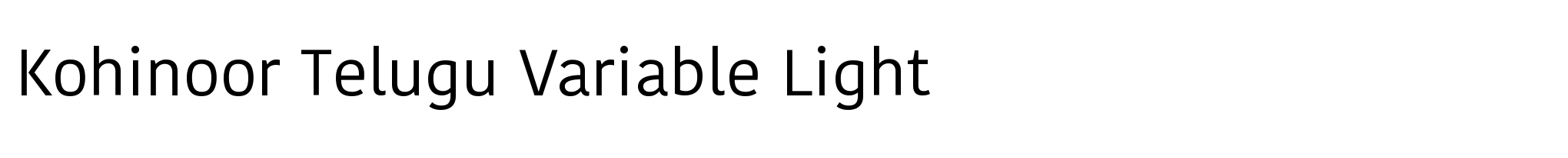 Kohinoor Telugu Variable Light image